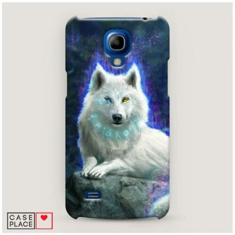 Чехол Пластиковый Samsung Galaxy S4 mini Белоснежный волк