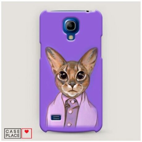 Чехол Пластиковый Samsung Galaxy S4 mini Большеглазый кот
