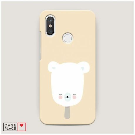 Чехол Пластиковый Xiaomi Mi 8 Мишка мороженое