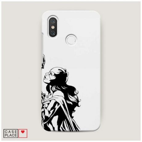 Чехол Пластиковый Xiaomi Mi 8 Бэтман и Женщина Кошка 2