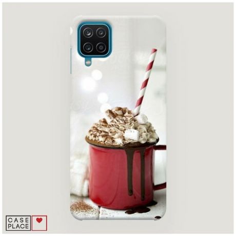 Чехол Пластиковый Samsung Galaxy A12 Новогоднее какао