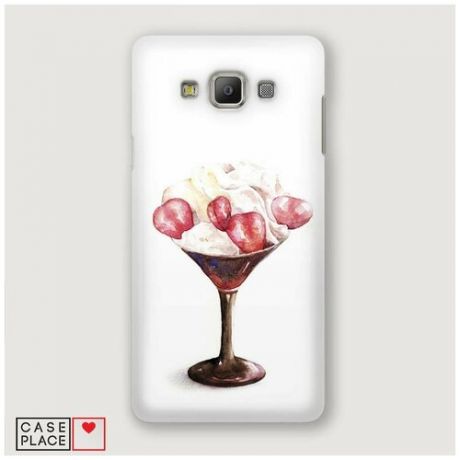 Чехол Пластиковый Samsung Galaxy A3 Ягодный десерт арт
