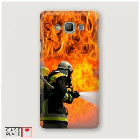 Чехол Пластиковый Samsung Galaxy A3 Пожарные на страже
