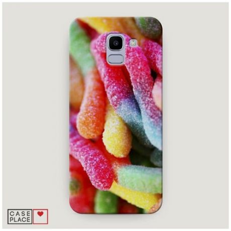 Чехол Пластиковый Samsung Galaxy J6 2018 Мармеладки-червячки