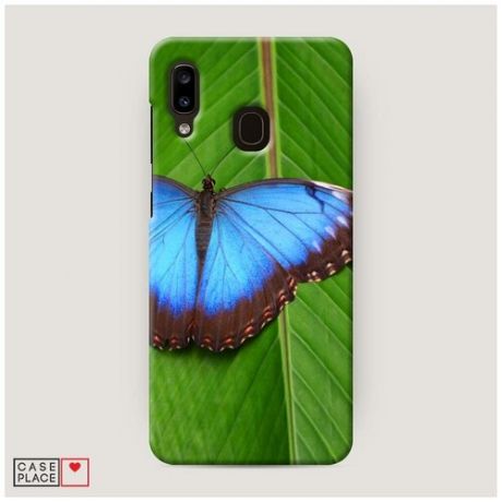 Чехол Пластиковый Samsung Galaxy A20 Тропическая бабочка 1
