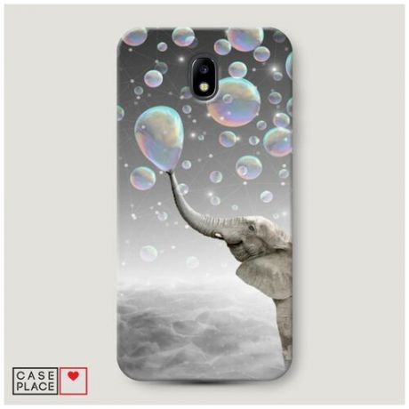 Чехол Пластиковый Samsung Galaxy J5 2017 Слон и мыльные пузыри