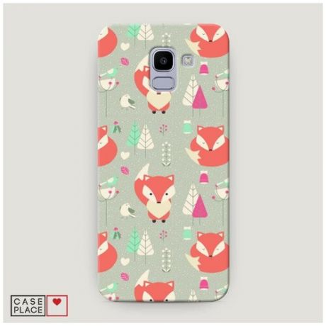 Чехол Пластиковый Samsung Galaxy J6 2018 Птички лисички