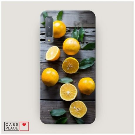 Чехол Пластиковый Samsung Galaxy A7 2018 Лимоны на столе
