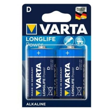 Батарейка Varta LONGLIFE POWER LR20 D BL2 Alkaline 1.5V 04920-2