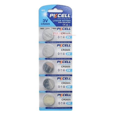 Батарейка PKCELL Lithium Button Cell CR2025, 5 шт