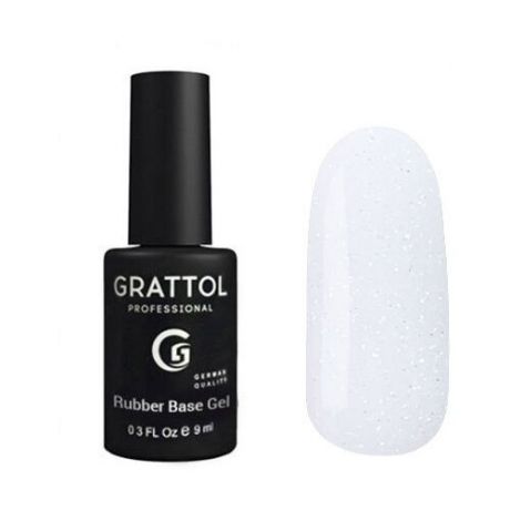 Grattol базовое покрытие Rubber Base Gel Glitter, 16, 9 мл