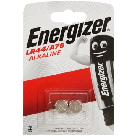 Элемент питания ENERGIZER Alkaline LR44/A76 (AG13), 2 шт/блистер