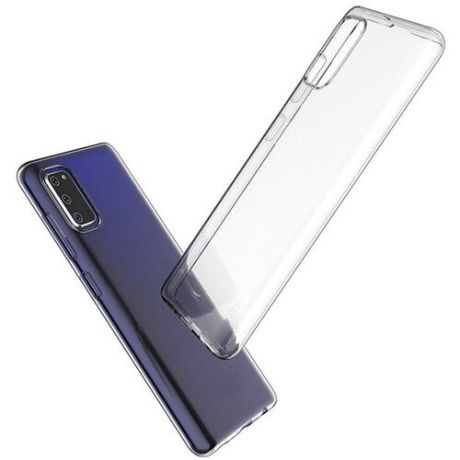 Ультратонкий силиконовый чехол для телефона Samsung Galaxy A41 / Прозрачный защитный чехол для смартфона Самсунг Галакси А41 / Premium силикон накладка с протекцией от прилипания / Ультратонкий Премиум силикон (Прозрачный)