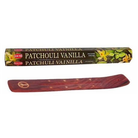Благовония HEM "Patchuli Vanilla" (Пачули Ваниль), 20 палочек + подставка