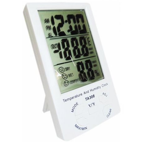 Комнатный измеритель температуры и влажности TA308 с часами