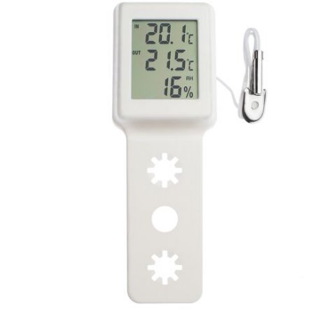 Электронный термогигрометр TRG 01 для окон (под ручку), белый