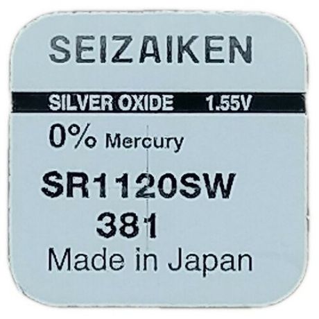 Батарейка SEIZAIKEN 381 (SR1120SW) Silver Oxide 1.55V (1 шт)