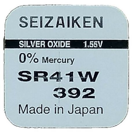 Батарейка SEIZAIKEN 392 (SR41W) Silver Oxide 1.55V (1 шт)