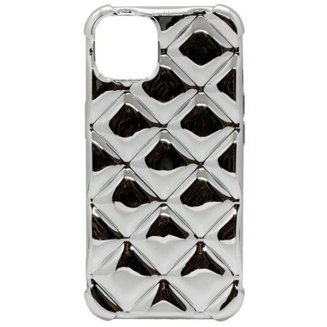 Силиконовый чехол iGrape Diamond для iPhone 12 Pro/12, Серебряный