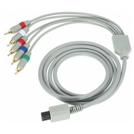Компонентный аудио- видео кабель (переходник- адаптер RCAх5) для игровой консоли Nintendo Wii U на TV