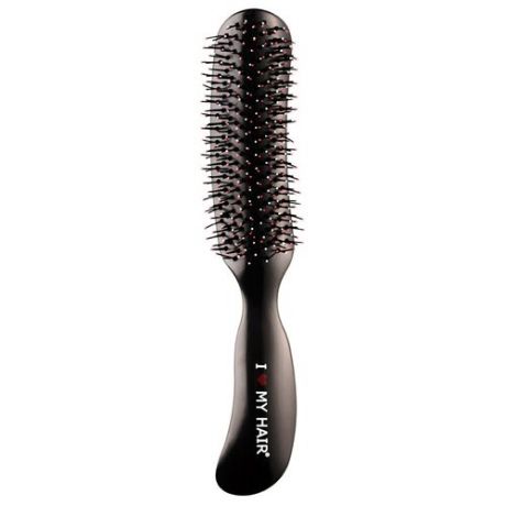 I LOVE MY HAIR Щетка для комплексного ухода за волосами Therapy Brush 18280M Черная глянцевая, 21 см