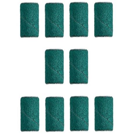 HDFREZA Шлифовальные песочные колпачки для педикюра 0613 GREEN Средняя (150 грит) (упаковка 10 шт), материал Norton, США d-6.0