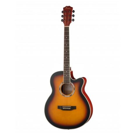Акустическая гитара с вырезом, Foix FFG-2040C черная