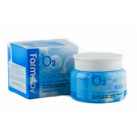 Кислородный крем для лица с пептидами Farmstay O2 Premium Aqua Cream, 100 мл