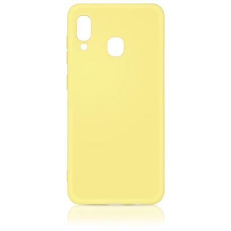 DF DF- sOriginal-02yellow) Силиконовый чехол с микрофиброй для Samsung Galaxy A20/A30 (yellow)