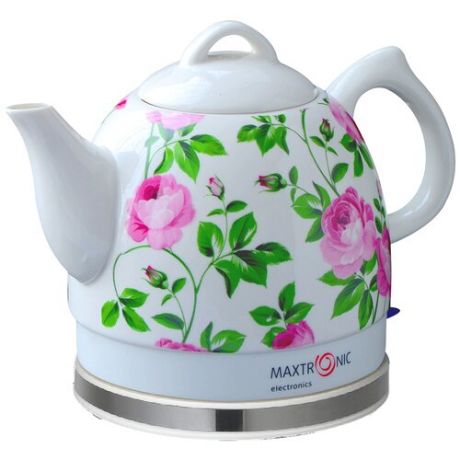 Чайник Maxtronic MAX-YD-181 Розовая роза c листьями (8) .