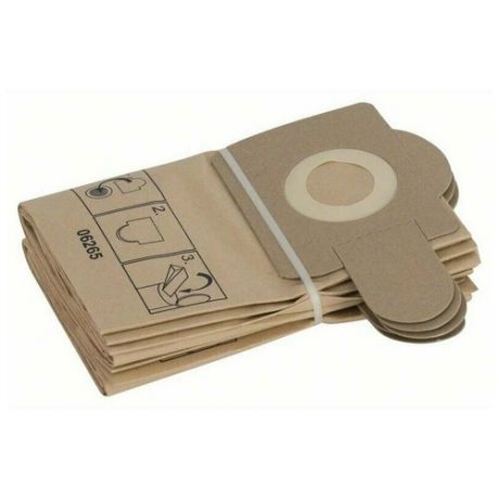 Пылесборники бумажные 5 шт. для пылесоса PAS Bosch 2.605.411.150