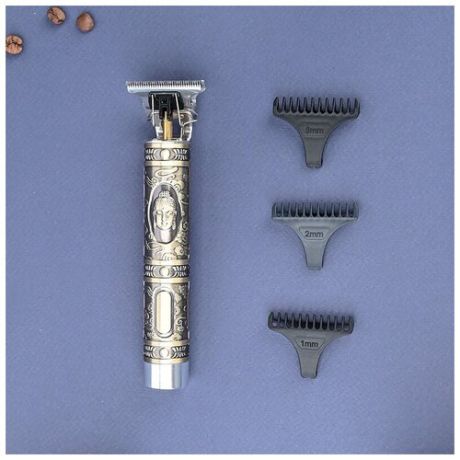 Профессиональная беспроводная машинка триммер для стрижки с 4 насадками Professional hair clipper Будда