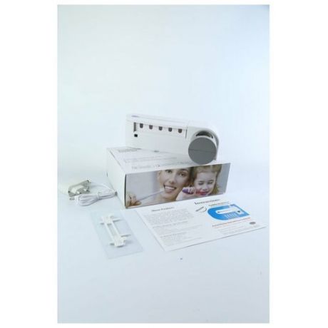 Uv-стерилизатор держатель для 5 зубных щеток и насадок + диспенсер для зубной пасты