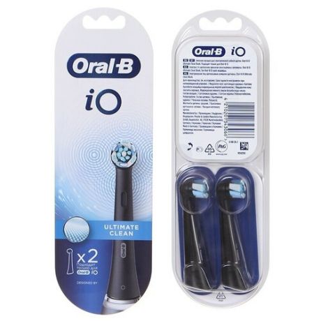Насадки для зубной щетки ORAL-B iO RB Ultimate Clean Black 2 шт