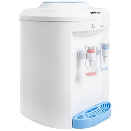 Кулер для воды HOT FROST D75E, настольный, нагрев/охлаждение электронное, 2 крана, белый/голубой, 110207501