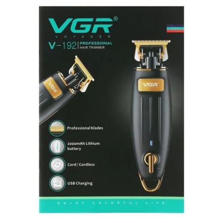 Триммер профессиональный для стрижки бороды и усов, триммер окантовочный VGR V-192