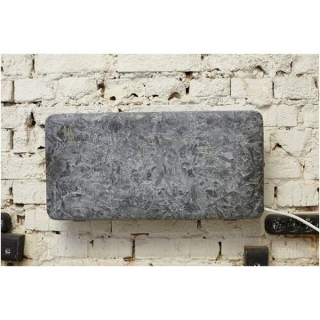 Каменный электрообогреватель из массива Пироксенита матовый серый