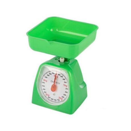 Весы кухонные механические ENERGY EN-406МК, зелёные (0-5 кг) квадратные