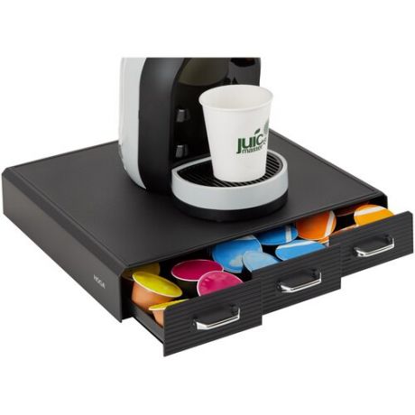 Подставка под кофемашину органайзер для 36 кофейных капсул Dolce Gusto или 48 Nespresso HOGA-CADP348BK