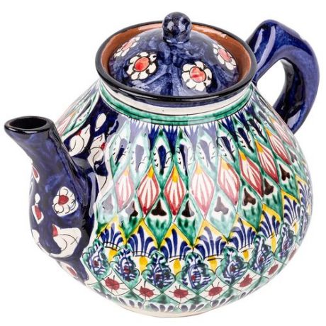Чайник узбекский керамический 2 л (Риштан синий)