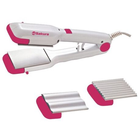Прибор для укладки волос Sakura SA-4507P белый/розовый
