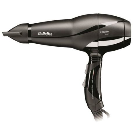 Фен BaByliss 6614DE, 2300 Вт, 2 скорости, 3 темп. режима, холодный воздух, ионизация, чёрный BaBylis