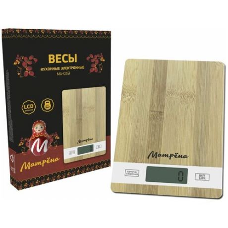 Кухонные весы Матрёна МА-039 (007160) бамбук