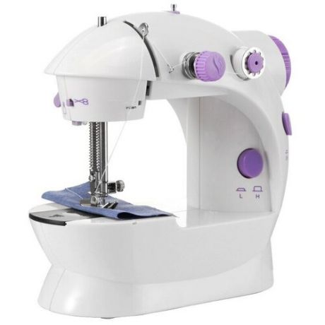 Швейная машина Mini Sewing Machine SM-202A, белый, фиолетовый