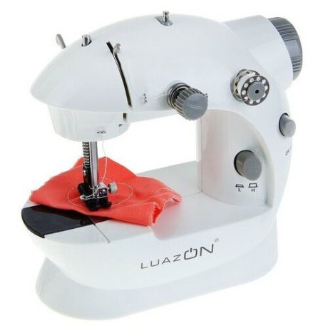 Швейная машинка LuazON LSH-02, 5 Вт, компактная, 4xАА или 220 В, белая Luazon Home 1154232 .