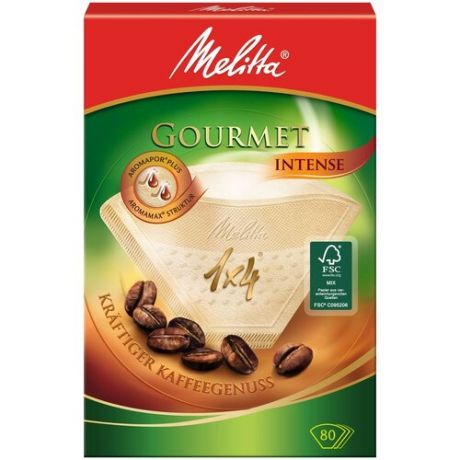 Фильтры бумажные MELITTA для заваривания кофе 1х4/80 Гурмэ Интенс (0100999)
