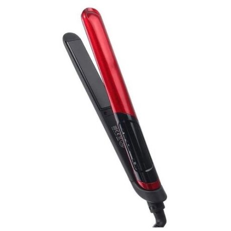 Профессиональный выпрямитель (утюжок) для волос CR-802, 45 Вт с керамико-турмалиновым покрытием, красный