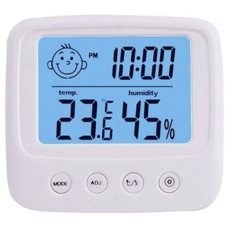 Термометр комнатный с подсветкой гигрометр метеостанция часы календарь будильник Horbok C-3S