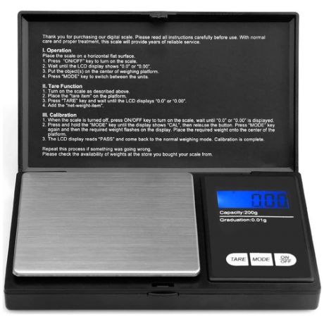 Цифровые Электронные карманные весы 500г/0,01г Digital scale + 2 Батарейки в комплекте