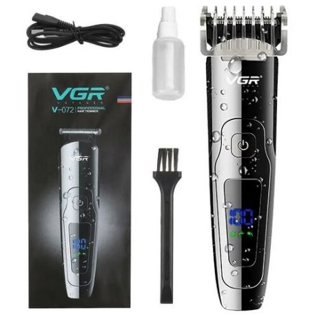 Машинка для стрижки, Набор для стрижки CRONIER волос VGR v-072, черный